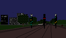 Bahnhofsausfahrt mit Signalen